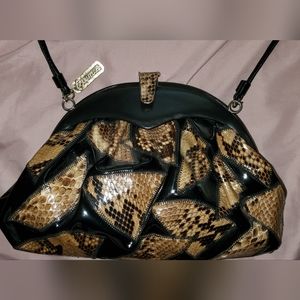 Vintage Caprice snakeskin clutch purse